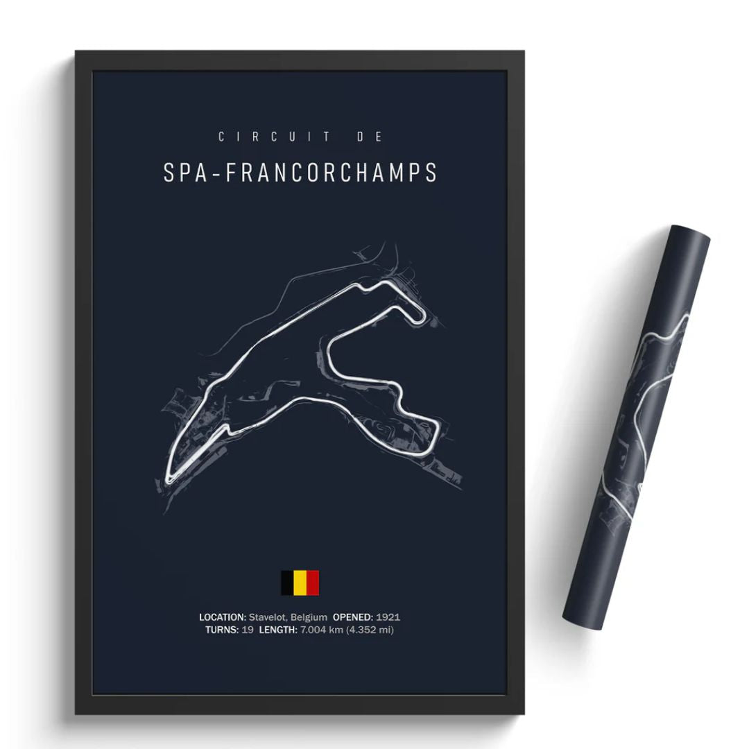 Poster Circuito Spa Francorchamps F1